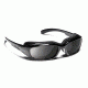 7 Eye 7eye Air Shield Sunglasses Churada, Sharp View Clear PC Lens, Glossy Black Frame, M-L , Men 160540