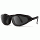 7Eye by Panoptix Mens AirShield Raptor FX Sunglasses, RX Ready, Glossy Black Frame, SharpView Gray Lens, S-L 110541