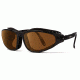 7Eye by Panoptix Mens AirShield Raptor FX Sunglasses, RX Ready, Glossy Black Frame, SharpView Copper Lens, S-L 110542