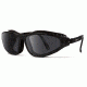 7Eye by Panoptix Mens AirShield Raptor FX Sunglasses, RX Ready, Glossy Black Frame, SharpView Polarized Gray Lens, S-L 110553
