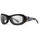 7Eye by Panoptix Womens AirShield Sedona Sunglasses, RX Ready, Black Pearl Frame, SharpView Clear Lens, M-L 325040