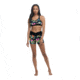 Body Glove Tropical Island Equalizer Medium Support Cross-Over Sports Bra - Black 6D43F09D, L, Tropical Island, 39591706-368-L