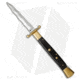A.G.A. Campolin 13 Swinguard Automatic Folding Knife, 6.00in, Stainless Steel, Kriss Blade, Ebony, Black Handle, Brass/Ebony Wood, Black/Steel, 13.00 inch, BHQ-50740