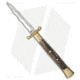 A.G.A. Campolin 13 Swinguard Automatic Folding Knife, 6.00in, Stainless Steel, Kriss Blade, Stag Horn, Brown Handle, Brass/Stag Horn, Brown/Steel, 13.00 inch, BHQ-50742
