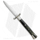 A.G.A. Campolin 13 Swinguard Automatic Folding Knife, 6.00in, Stainless Steel, Dagger Blade, Horn, Brown Handle, Dark Horn, Brown/Gray, 13.00 inch, BHQ-50765