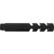 ABC RIFLE COMPANY AR-15 6in Custom Ported Barrel Extender Muzzle Brake, 1/2x28, Matte, Black, MB15-3CUT