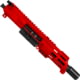 ABC RIFLE COMPANY AR-15 7.62x39mm 5in Barrel Custom 5in Top Cut Custom M-LOK Handguard Complete Micro Pistol Upper Receiver w/BCG And Charging Handle, Red, UA762B-BR5-TCML5-RD