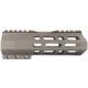 ABC RIFLE COMPANY Custom Hybrid Top Cut D-Front AR-10/DPMS LR-308 M-LOK Handguard, 7in, Tungsten, HG10-CM-TCML7D-TNG