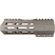 ABC RIFLE COMPANY Custom Hybrid Top Cut D-Front AR-10/DPMS LR-308 M-LOK Handguard, 7in, Tungsten, HG10-CM-TCML7D-TNG