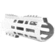 ABC RIFLE COMPANY Custom Hybrid Top Cut D-Front AR-10/DPMS LR-308 M-LOK Handguard, 7in, White, HG10-CM-TCML7D-STW