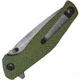 ABKT Tac Catalyst Linerlock Folding Knife, 3.5 stonewash finish D2 tool steel blade, Green textured G10 handle, AB1026G