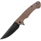 ABKT Tac Night Stalker Linerlock, 4.5in Closed, 3.5in Black Stonewash D2 Tool Steel Blade, Tan G10 Handle, Pocket Clip, AB007T