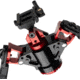 ACCU-TAC Hyba-500 Hydro Bipod, Arca Spec Qr, Cants, Remote Vert Adjust, Black/Red, Large, HYBA-0500