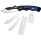 AccuSharp 3.5in Replacement Blades for the Replaceable Blade Razor Knife, Stainless Steel Blade/Royal Blue, 743C