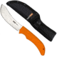 AccuSharp Butcher Knife, 4in, 420 Stainless Steel Blade, Orange Thermoplastic Rubber Handle, 732c