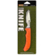 AccuSharp Caping Knife, 3.5in, 420 Stainless Steel, Orange Thermoplastic Rubber Handle, 731C