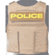 Ace Link Armor Police Patch, Yellow On Coyote, B-TG-ID-POL-YL-CBR
