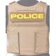 Ace Link Armor Police Patch, Yellow On Coyote, B-TG-ID-POL-YL-CBR