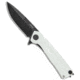 Acta Non Verba Knives Acta Non Verba Knives Z100 Liner Lock Knife White G-10 3.5" Black DLC, White, Bohler N690, adult, BHQ-119601
