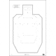 Action Target IPSC Paper Practice Target 100 Per Case, Black/Gray, 23in x 35in IPSC-P-100