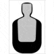 Action Target Standard TQ-19 qualification targets 25 yard target silhouette 100 Per Case, Black/Gray, 24in x 45in, TQ-19-100