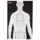 Action Target VTAC-P, Viking Tactics Double Sided Advanced Training Target, Marksmanship Side Has 4 SR-1C Bulls-Eye Target w/1 Square Sighting Grid, Silhouette Side w/Visible Skeleton, Black/White, 23x35, 100 Per Box