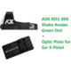 ADE Advanced Optics RD3-006 1x Reflex Green Dot Sight w/SAR9 Optic Mount Plate