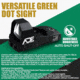 ADE Advanced Optics RD3-006x 1x Reflex Green Dot Sight w/D1 Rear Optic Mount Plate