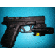 ADE Advanced Optics Tactical Compact Rail Mounted RED Laser Sight, Glock/Smith &amp; Weson and Similar, Black, LS003R