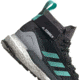 Adidas Terrex Free Hiker GTX Shoes - Womens, Core Black/Acid Mint/Hi-Res Yellow, 10, FX4667-001-10