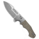 Adv Tactical ADV Tactical Bullsharks Button Lock Knife Brown Micarta Titanium 4.1" Two Tone, Gray/Brown, CPM S35VN, adult, BHQ-227531