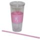 AES Optics Browning 20oz Insulated Cup, with Straw, Pink-White 98912