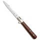 Aga Campolin AGA Campolin 11&quot; Frosolone Bayonet Stiletto Automatic Snake Wood 5&quot; Satin, Brown, Stainless Steel, adult, BHQ-84163