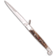 Aga Campolin AGA Campolin 12&quot; Sicilian Ring Pull Automatic Knife Stag Horn 5.5&quot; Satin Bayo, Brown, Stainless Steel, adult, BHQ-50655
