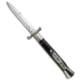 A.G.A. Campolin 13 Swinguard Automatic Folding Knife, 6.00in, Stainless Steel, Bayonet Blade, Horn, Brown Handle, Dark Horn, Brown/Gray, 13.00 inch, BHQ-50763