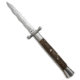 A.G.A. Campolin 13 Swinguard Automatic Folding Knife, 6.00in, Stainless Steel, Kriss Blade, Stag Horn, Brown Handle, Stag Horn, Brown/Gray, 13.00 inch, BHQ-50768
