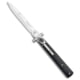 A.G.A. Campolin 9 Dominus Automatic Folding Knife, 4.00in, Stainless Steel, Bayonet Blade, Ebony, Wood Handle, Wood/Gray, 9.00 inch, BHQ-99910