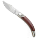A.G.A. Campolin Diana Automatic Folding Knife, 3.75in, Stainless Steel, Clip Point Blade, Cocobolo, Wood Handle, Wood/Steel, 8.50 inch, BHQ-72129