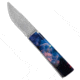 A.G.A. Campolin Dragonfly Gravity Folding Knife, 3.00in, 440C, Drop Point Blade, Steel, Blue/Pink/White Handle, Blue/Pink/White/Gray, 6.875 inch, BHQ-203201