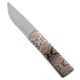 A.G.A. Campolin Dragonfly Gravity Folding Knife, 3.00in, 440C, Drop Point Blade, Steel, Brown/White Handle, Brown/White/Gray, 6.875 inch, BHQ-203150