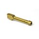 Agency Arms Mid Line Match Grade Drop-In Barrel, Threaded/Fluted, Glock 19, Gold, Titanium Nitride, 25G19-BMLT-TIN