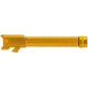 Agency Arms Syndicate Drop-In Match Grade Barrel, Threaded, Glock 19 Gen1-4, 1-10 Twist, 1/2x28, Thread Protector, Titanium Nitride, Gold, SYN19TTiN