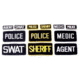 BlackHawk Agent Patch w/Velcro 5 X 8 (1048) White on Black 90AP01BK