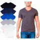 6 Pack - Mens Short Sleeve V Neck T Shirt - Black, Blue, Charcoal, Grey, Navy, White, Multicolor, Xtra Large
