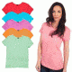 Agiato 6 Pack, Womens Short Sleeve Cotton Crew Neck T Shirt, Large, Hemlock, Radiant Orchid, Scuba Blue, Strawberry Ice, Tangerine, Tomato 6Pk.AG.TCCT.W.A.VrCo.000L