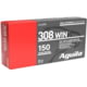 Aguila Ammunition 308 Win 150 Grain Full Metal Jacket Boat Tail Brass Case Rifle Ammunition