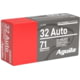 Aguila Ammunition .32 AUTO 71 Grain Full Metal Jacket Brass Case Pistol Ammunition