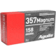 Aguila Ammunition .357 MAG 158 Grain Semi Jacketed Soft Point, Brass Case, Pistol Ammo, 50 Rounds, 1E572823