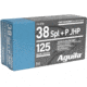 Aguila Ammunition .38 Special 125 Grain Jacketed Hollow Point Brass Cased Pistol Ammo, 50 Rounds, 1E382527