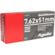Aguila Ammunition 7.62/308 150 Grain Full Metal Jacket Boat Tail, Brass Case, Rifle Ammo, 20 Rounds, 1E762110